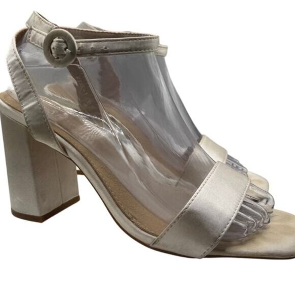 Be Mine Ivory Satin Bridal Heels Size UK 5/US7 - Picture 6 of 7